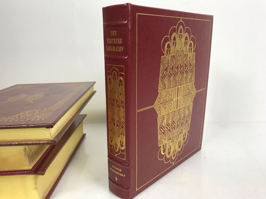 Set Of (4) Easton Press Collector's Edition Genuine Leather Books: The Histories Of William Shakespeare, Anna Karenina By Leo Tolstoy, Aesop's Fables And The Brothers Karamazov By Fyodor Dostoevsky [Photo 14]