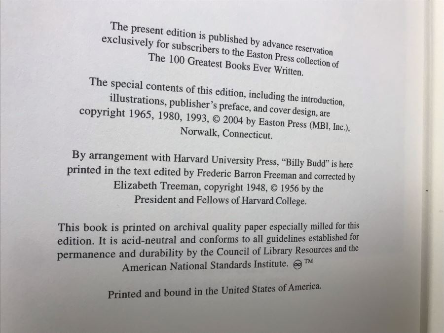 Set Of (4) Easton Press Collector's Edition Genuine Leather Books: Robinson Crusoe By Daniel Defoe, Lady Chatterley's Lover By D.H. Lawrence, The Poems Of Robert Browning And Billy Budd By Benito Cereno [Photo 7]