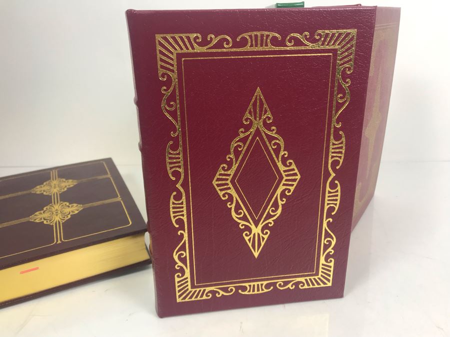 Set Of (4) Easton Press Collector's Edition Genuine Leather Books: The History Of Tom Jones A Foundling By Henry Fielding, The Red Badge Of Courage By Stephen Crane, The Poems Of W.B. Yeats And The Decameron By Boccaccio [Photo 6]