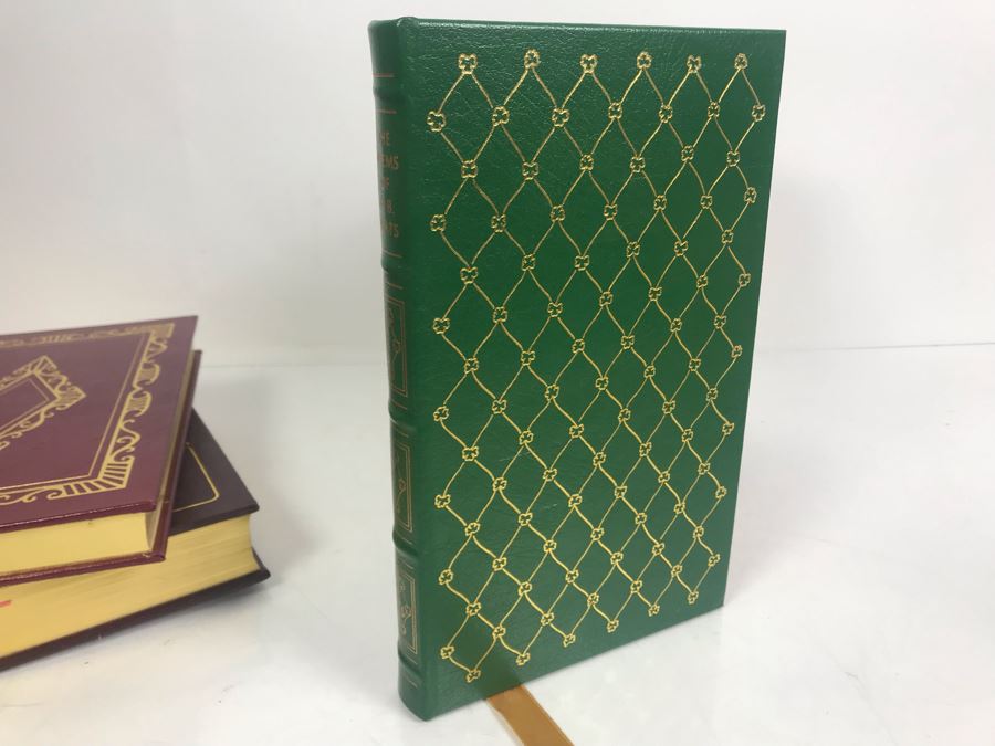 Set Of (4) Easton Press Collector's Edition Genuine Leather Books: The History Of Tom Jones A Foundling By Henry Fielding, The Red Badge Of Courage By Stephen Crane, The Poems Of W.B. Yeats And The Decameron By Boccaccio [Photo 9]