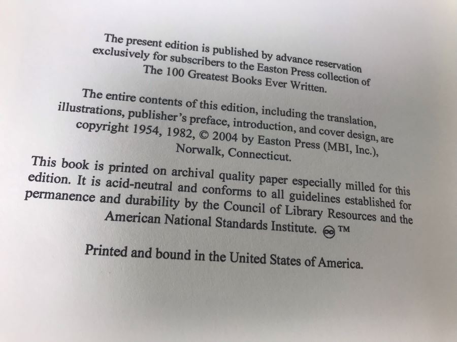 Set Of (4) Easton Press Collector's Edition Genuine Leather Books: Pygmalion By George Bernard Shaw, Cyrano De Bergerac By Edmond Rostand, The Tales Of Guy De Maupassant And The Pilgrim's Progress By John Bunyan [Photo 7]