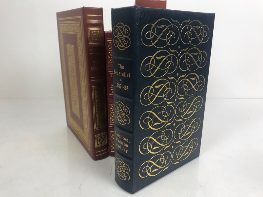 Set Of (4) Easton Press Collector's Edition Genuine Leather Books: The Federalist 1787-88 By Hamilton, Madison And Jay, Livy Titus Livius History Of Early Rome, The Way Of All Flesh By Samuel Butler And The Prince Niccolo Machiavelli [Photo 3]