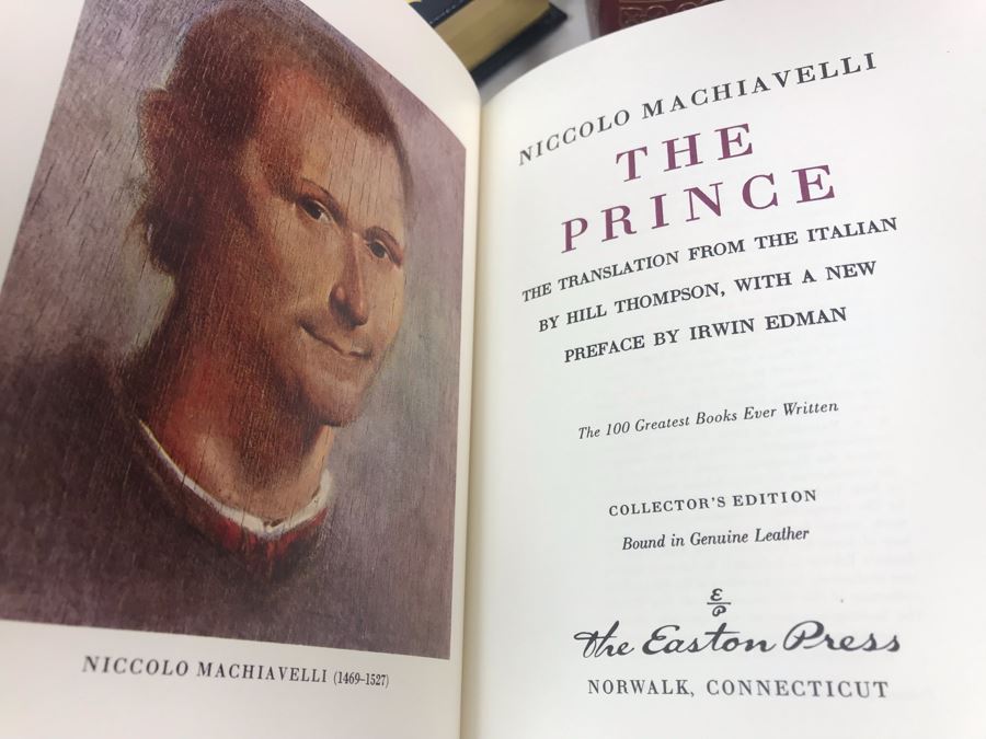 Set Of (4) Easton Press Collector's Edition Genuine Leather Books: The Federalist 1787-88 By Hamilton, Madison And Jay, Livy Titus Livius History Of Early Rome, The Way Of All Flesh By Samuel Butler And The Prince Niccolo Machiavelli [Photo 7]
