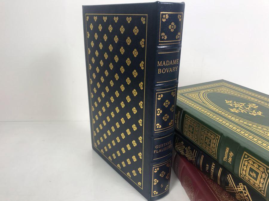 Set Of (4) Easton Press Collector's Edition Genuine Leather Books: The Portrait Of A Lady By Henry James, Fathers & Sons By Ivan Turgenev, Tess Of The D'Urbervilles By Thomas Hardy And Madame Bovary By Gustave Flaubert [Photo 12]