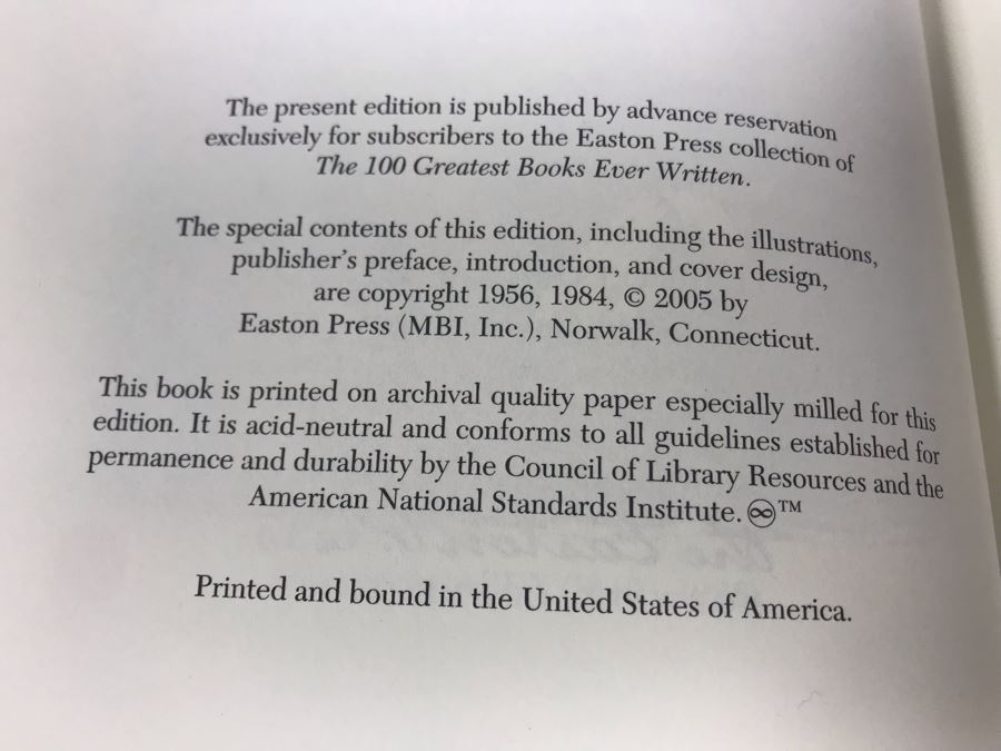 Set Of (4) Easton Press Collector's Edition Genuine Leather Books: The Portrait Of A Lady By Henry James, Fathers & Sons By Ivan Turgenev, Tess Of The D'Urbervilles By Thomas Hardy And Madame Bovary By Gustave Flaubert [Photo 11]