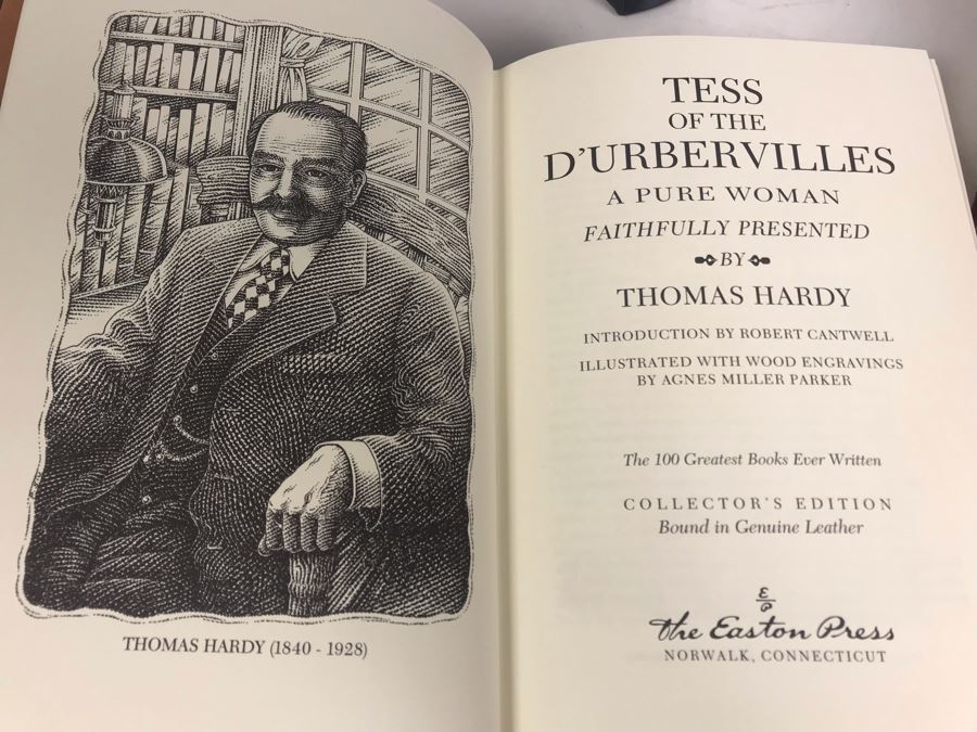 Set Of (4) Easton Press Collector's Edition Genuine Leather Books: The Portrait Of A Lady By Henry James, Fathers & Sons By Ivan Turgenev, Tess Of The D'Urbervilles By Thomas Hardy And Madame Bovary By Gustave Flaubert [Photo 10]