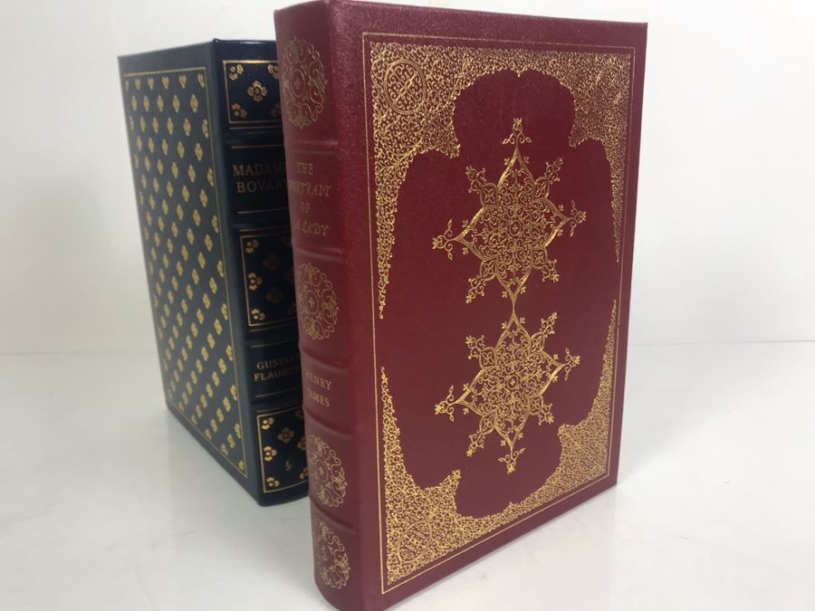 Set Of (4) Easton Press Collector's Edition Genuine Leather Books: The Portrait Of A Lady By Henry James, Fathers & Sons By Ivan Turgenev, Tess Of The D'Urbervilles By Thomas Hardy And Madame Bovary By Gustave Flaubert [Photo 3]