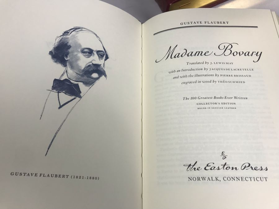 Set Of (4) Easton Press Collector's Edition Genuine Leather Books: The Portrait Of A Lady By Henry James, Fathers & Sons By Ivan Turgenev, Tess Of The D'Urbervilles By Thomas Hardy And Madame Bovary By Gustave Flaubert [Photo 13]