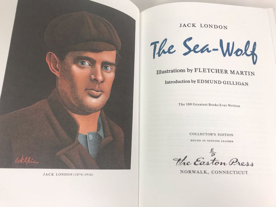 Easton Press Collector's Edition Genuine Leather Book: The Sea-Wolf By Jack London [Photo 3]