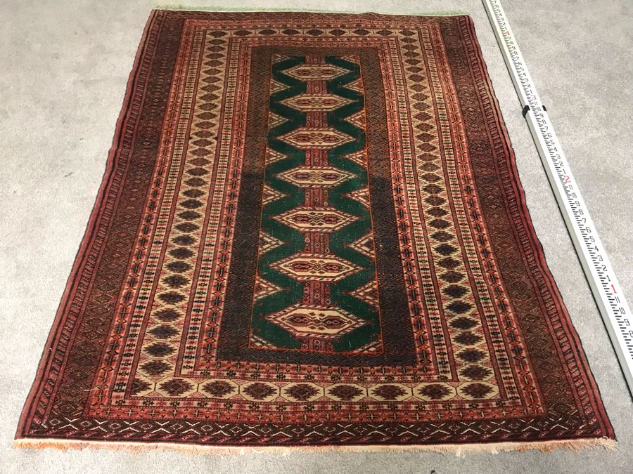 Vintage Hand Knotted Wool Persian Rug 41' X 54' - Appraised For $960 In 2017 [Photo 3]