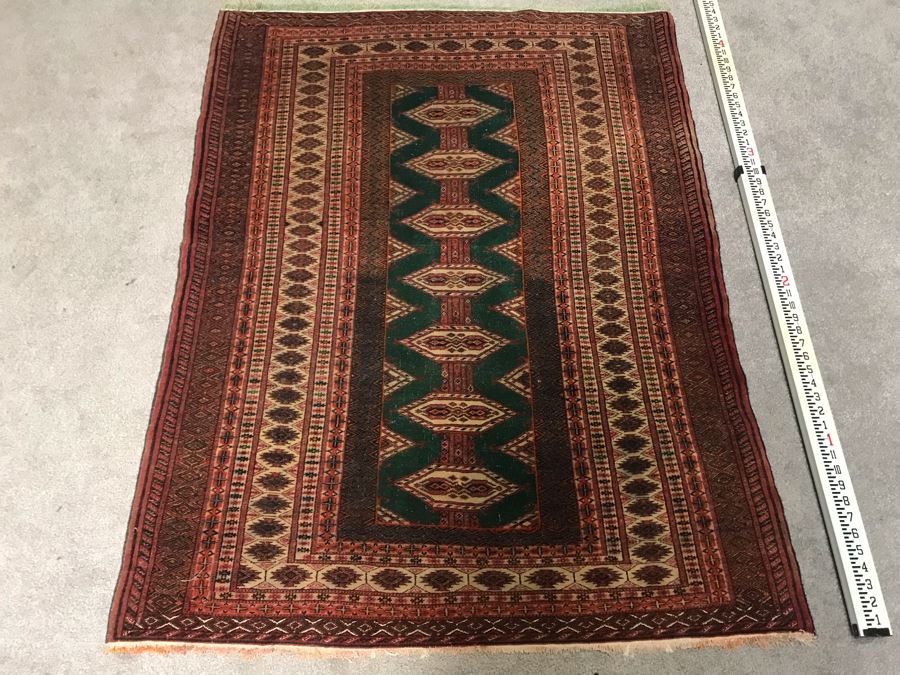 Vintage Hand Knotted Wool Persian Rug 41' X 54' - Appraised For $960 In 2017 [Photo 2]