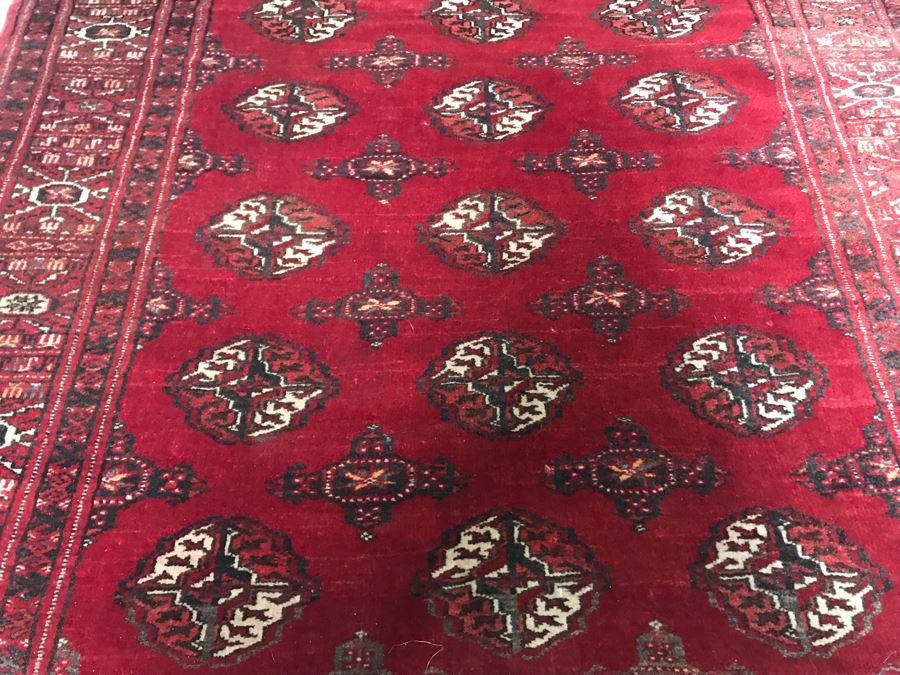 Vintage Hand Knotted Wool Persian Rug 45' X 63' - Appraised For $780 In 2017 [Photo 6]