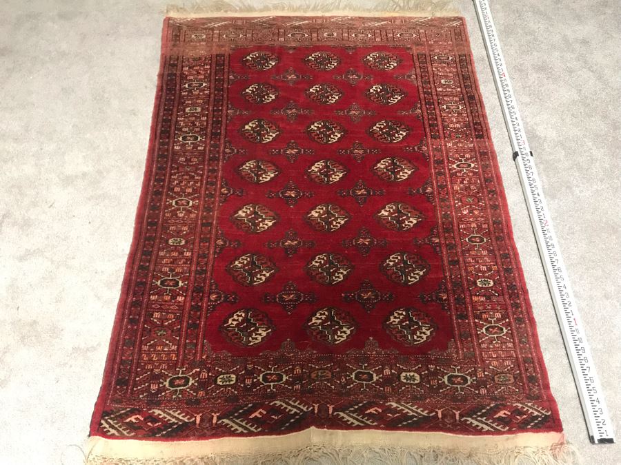 Vintage Hand Knotted Wool Persian Rug 45' X 63' - Appraised For $780 In 2017 [Photo 2]
