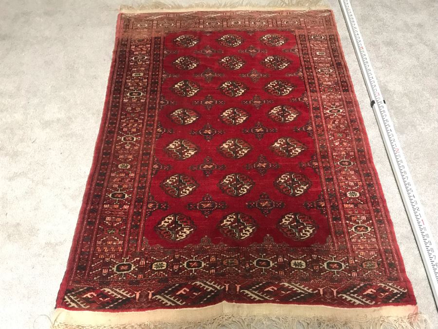 Vintage Hand Knotted Wool Persian Rug 45' X 63' - Appraised For $780 In 2017 [Photo 3]