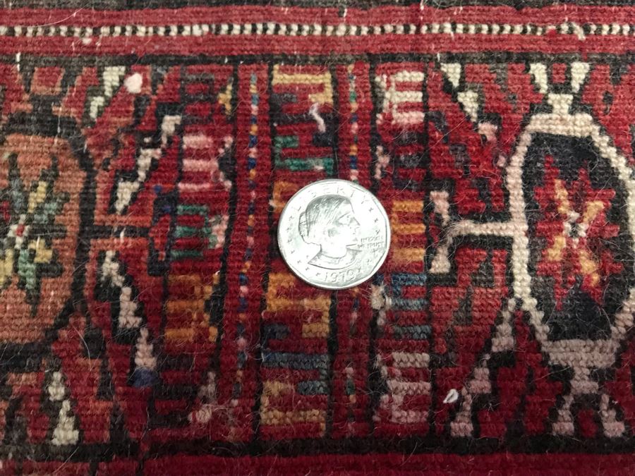 Vintage Hand Knotted Wool Persian Rug 45' X 63' - Appraised For $780 In 2017 [Photo 11]
