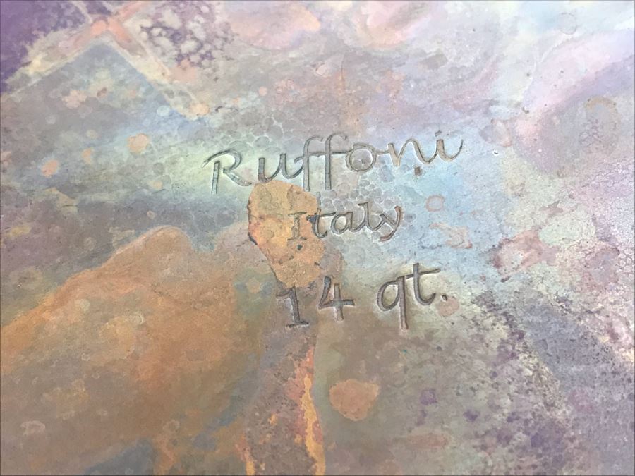 Large 14Qt Copper Ruffoni Italy Stock Pot With Lid [Photo 2]