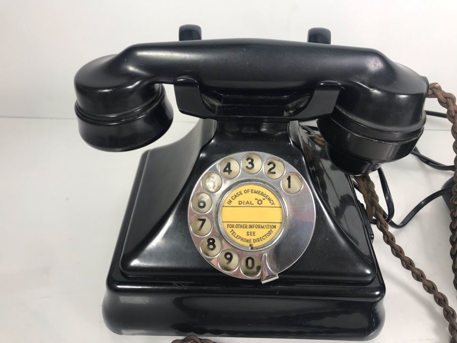 Pair Of Vintage British Black Bakelite GPO No. 164 Bell Rotary Dial ...