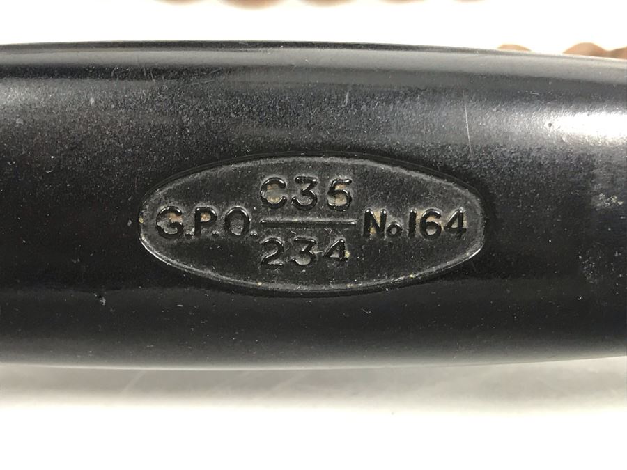 Pair Of Vintage British Black Bakelite GPO No. 164 Bell Rotary Dial Telephones Bell Set No 26 [Photo 8]