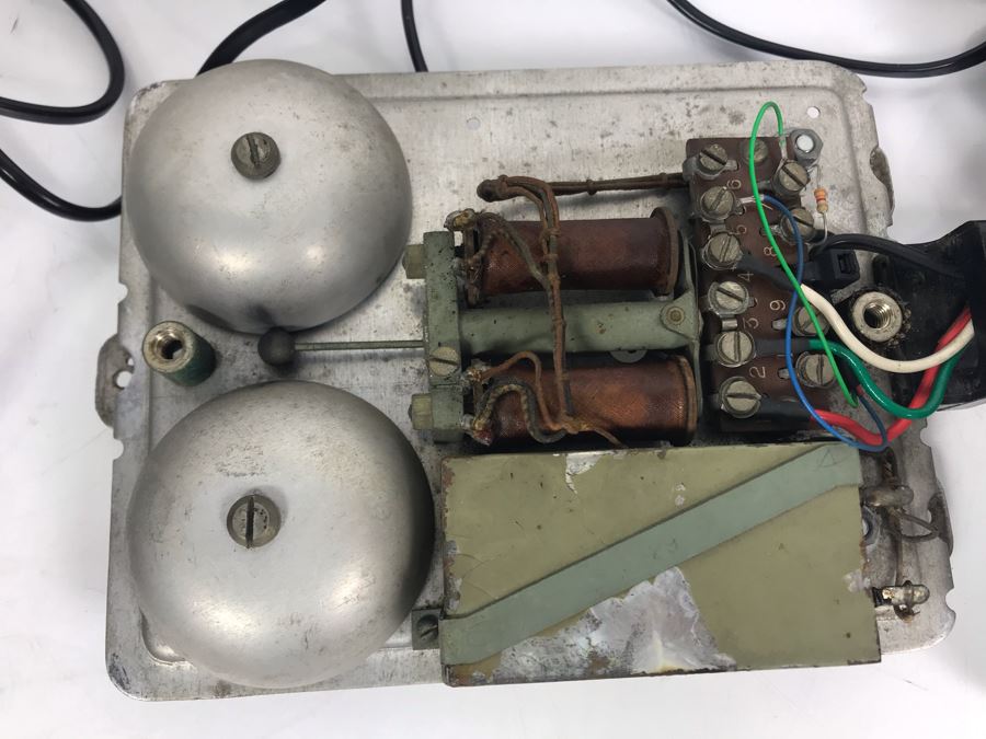 Pair Of Vintage British Black Bakelite GPO No. 164 Bell Rotary Dial Telephones Bell Set No 26 [Photo 17]