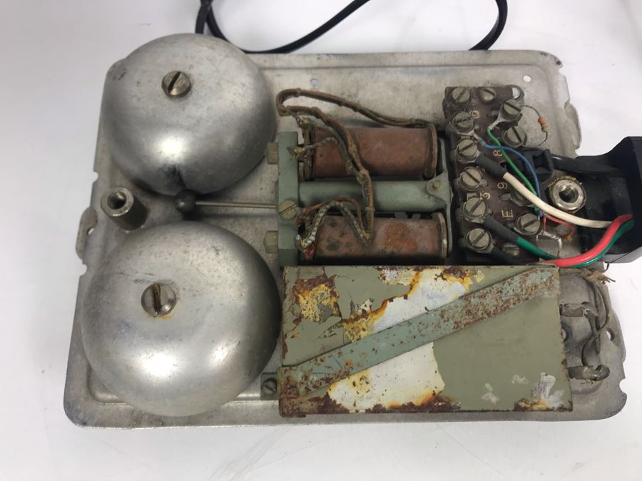 Pair Of Vintage British Black Bakelite GPO No. 164 Bell Rotary Dial Telephones Bell Set No 26 [Photo 21]