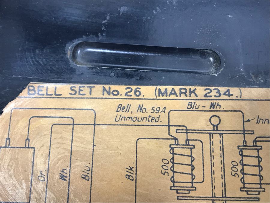 Pair Of Vintage British Black Bakelite GPO No. 164 Bell Rotary Dial Telephones Bell Set No 26 [Photo 24]