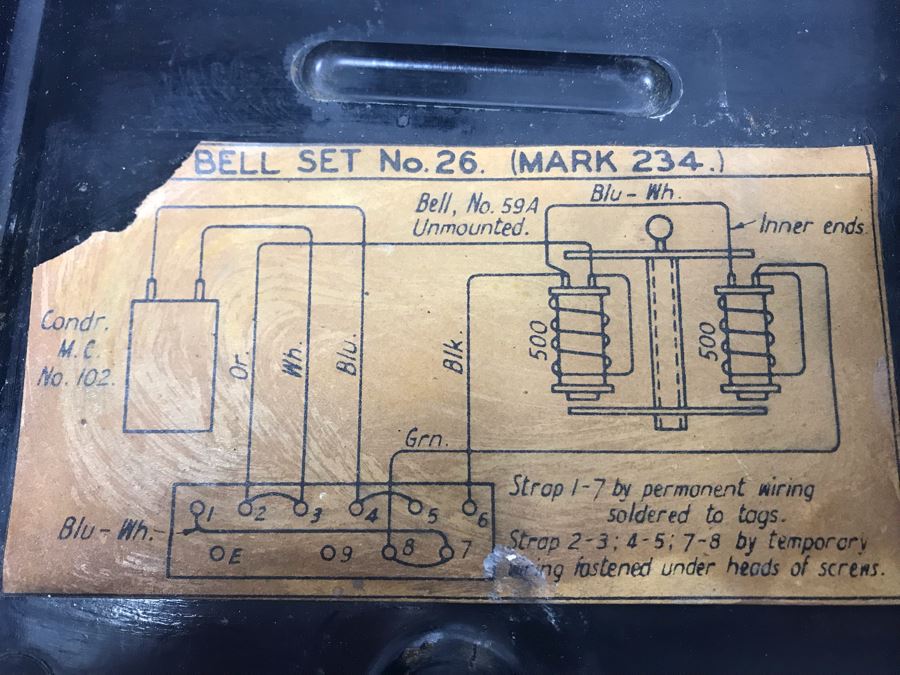 Pair Of Vintage British Black Bakelite GPO No. 164 Bell Rotary Dial Telephones Bell Set No 26 [Photo 23]