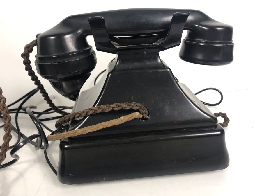 Pair Of Vintage British Black Bakelite GPO No. 164 Bell Rotary Dial Telephones Bell Set No 26 [Photo 13]