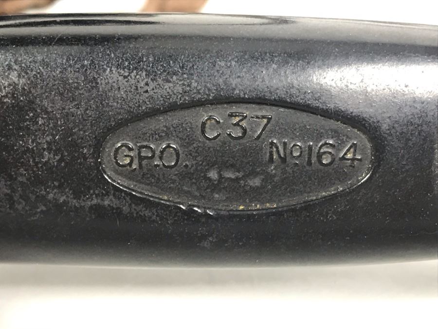 Pair Of Vintage British Black Bakelite GPO No. 164 Bell Rotary Dial Telephones Bell Set No 26 [Photo 14]