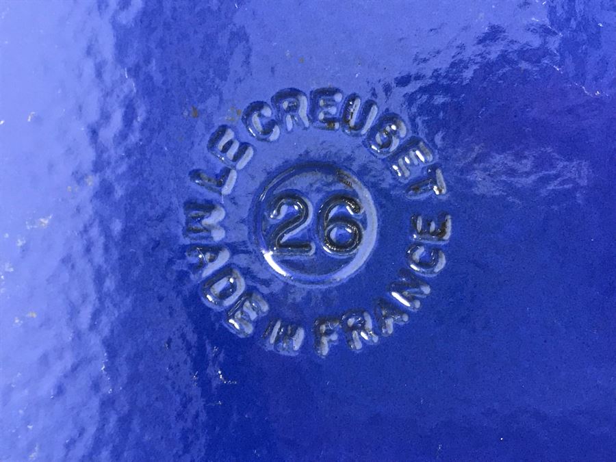 Blue Le Creuset #26 10' Square Enamel Cast Iron Griddle Skillet Pan Made In France [Photo 7]