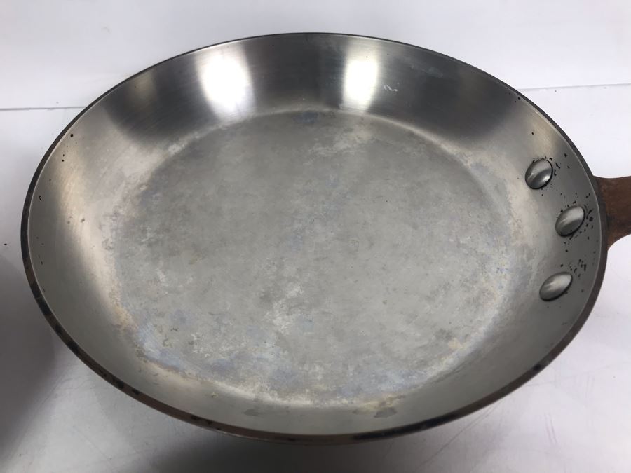 Set Of (3) Vintage Heavy Copper Frying Pans TSL STL Made In France [Photo 11]