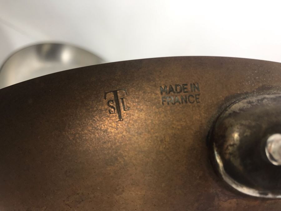 Set Of (3) Vintage Heavy Copper Frying Pans TSL STL Made In France [Photo 12]