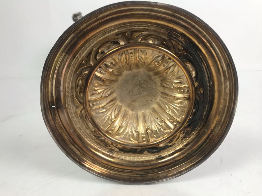 Stunning Ornate Hallmarked Silverplate Trophy Cup Inscribed 'Regimental Sword Prize Awarded To Mr. Charles Bailey Aug 1869 Cavalry' 15'H [Photo 29]