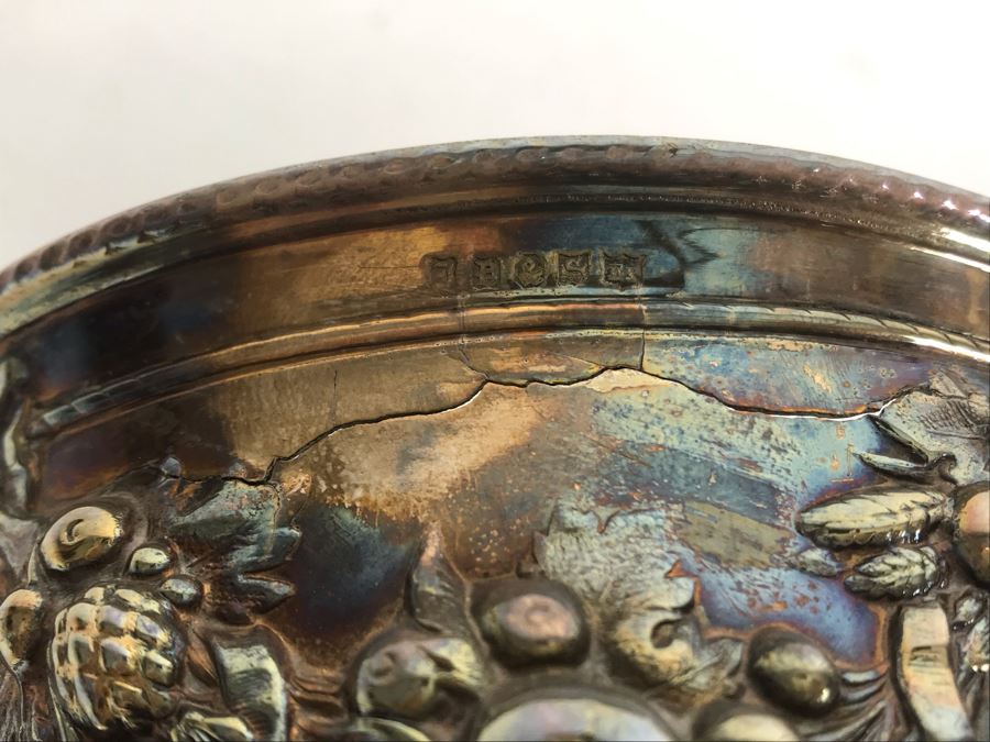 Stunning Ornate Hallmarked Silverplate Trophy Cup Inscribed 'Regimental Sword Prize Awarded To Mr. Charles Bailey Aug 1869 Cavalry' 15'H [Photo 24]