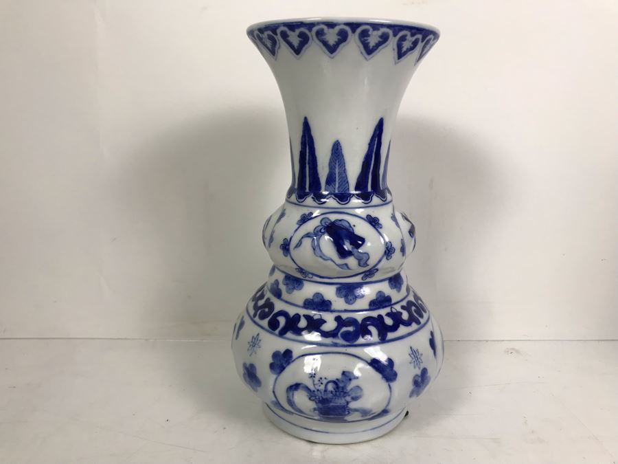 Signed Chinese Blue And White Vase [Photo 8]