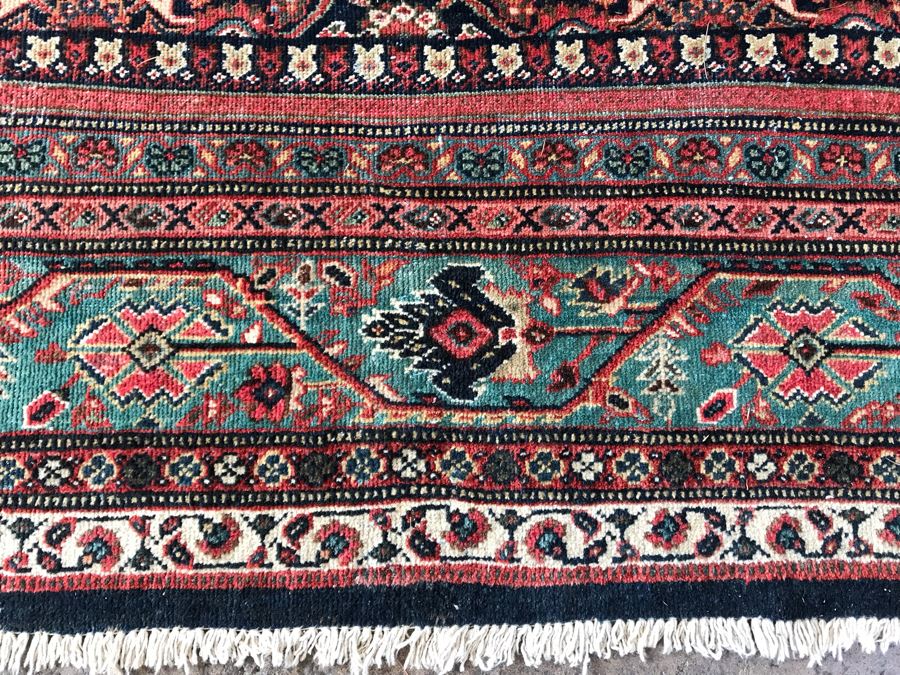 Large Vintage Persian Rug Hand Knotted Wool Area Rug 13.7' X 11.1' [Photo 8]