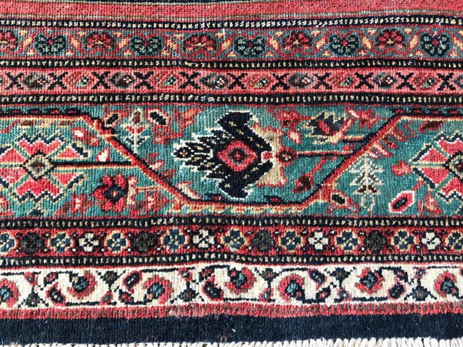 Large Vintage Persian Rug Hand Knotted Wool Area Rug 13.7' X 11.1' [Photo 9]