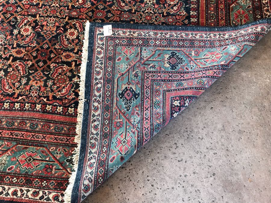 Large Vintage Persian Rug Hand Knotted Wool Area Rug 13.7' X 11.1' [Photo 18]