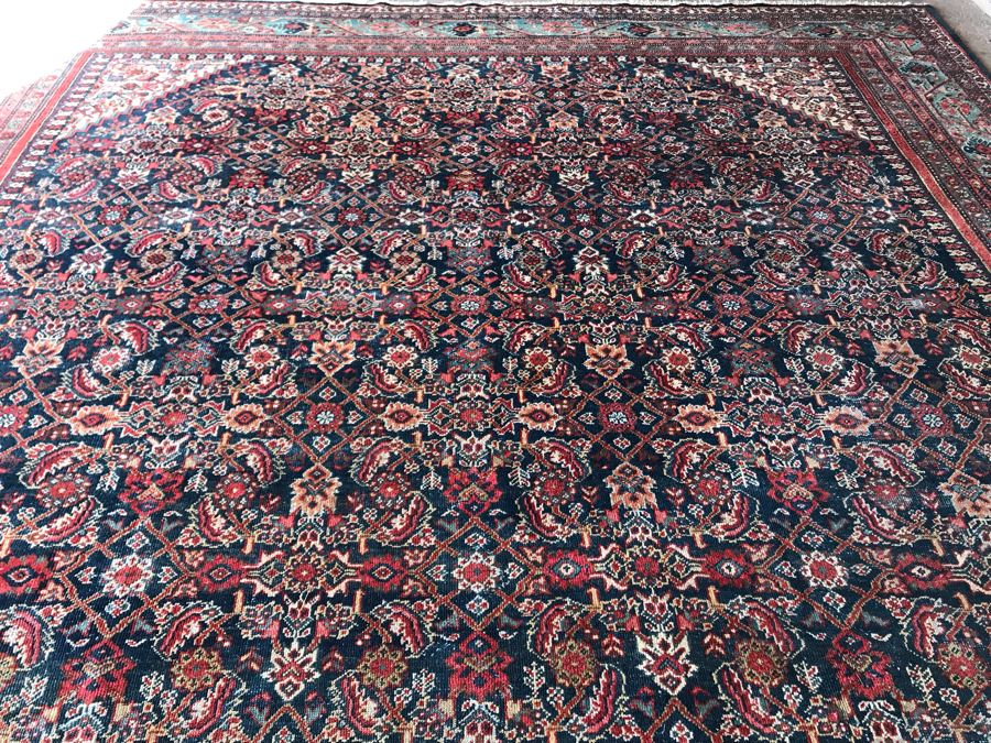 Large Vintage Persian Rug Hand Knotted Wool Area Rug 13.7' X 11.1' [Photo 17]