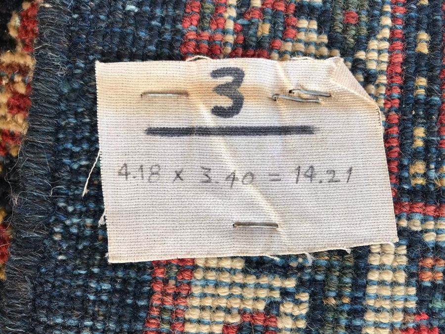 Large Vintage Persian Rug Hand Knotted Wool Area Rug 13.7' X 11.1' [Photo 19]