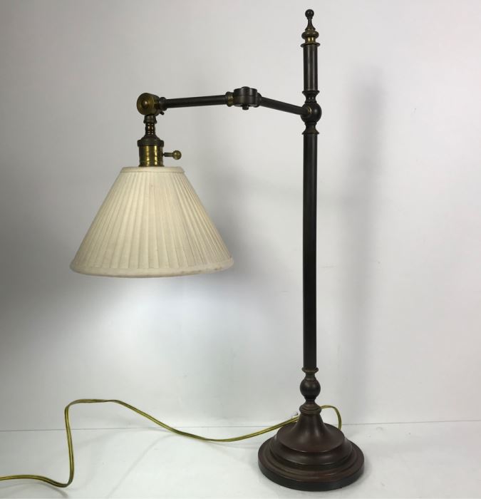 Robert Abbey Heavy Brass Adjustable Swing Arm Table Lamp [Photo 1]