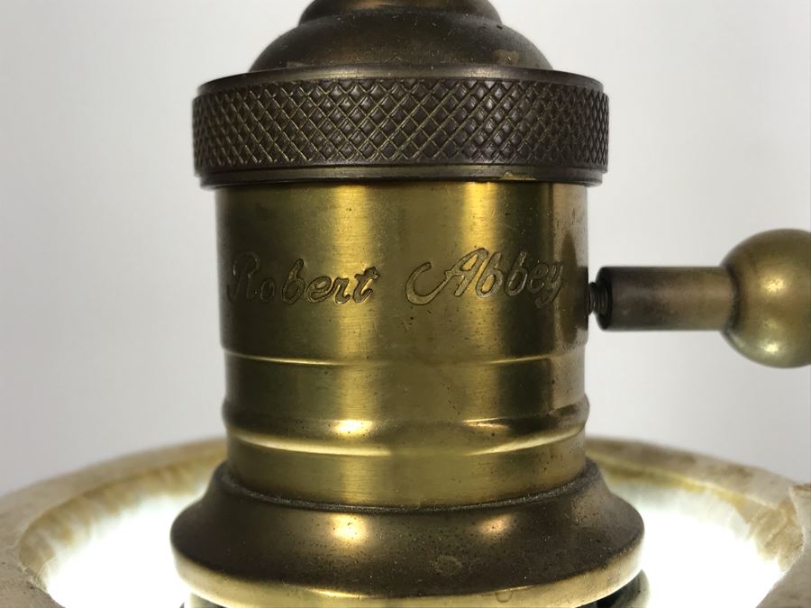 Robert Abbey Heavy Brass Adjustable Swing Arm Table Lamp [Photo 4]