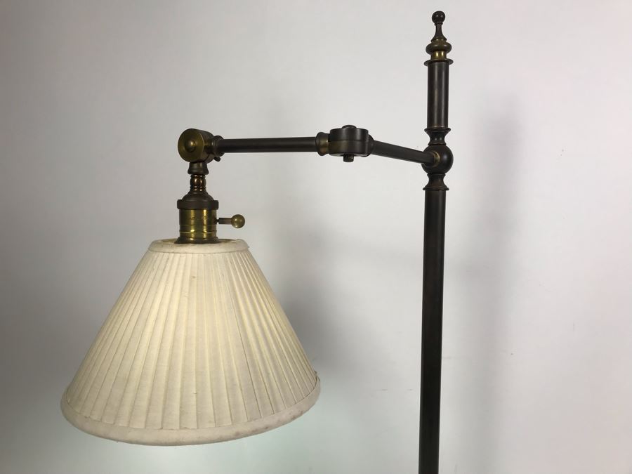 Robert Abbey Heavy Brass Adjustable Swing Arm Table Lamp [Photo 3]