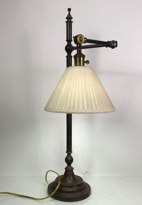 Robert Abbey Heavy Brass Adjustable Swing Arm Table Lamp [Photo 9]