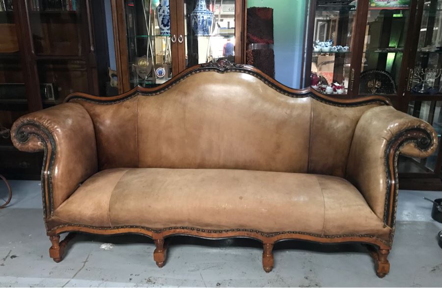 ralph lauren vintage leather sofa