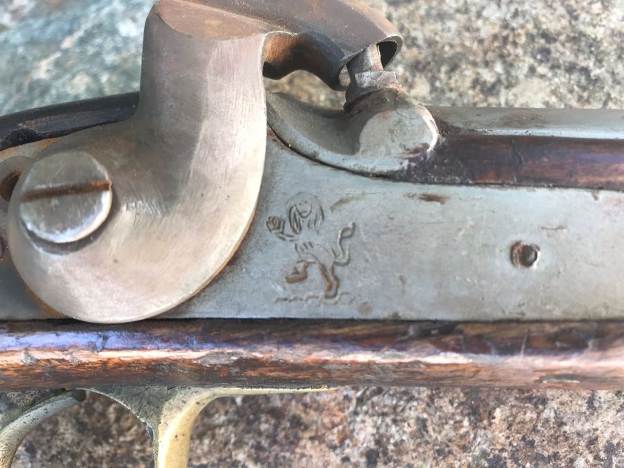 Antique East India Company 1811 Modified Cavalry Pistol Originally Flintlock EIC Rampant Lion British Empire 9' Barrel Gun [Photo 4]