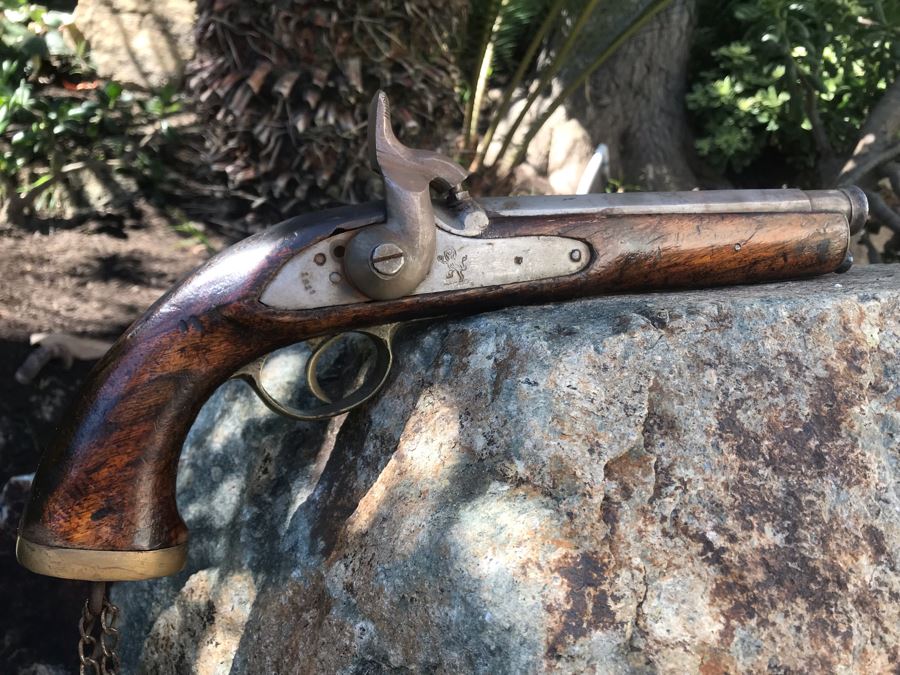 Antique East India Company 1811 Modified Cavalry Pistol Originally Flintlock EIC Rampant Lion British Empire 9' Barrel Gun [Photo 37]