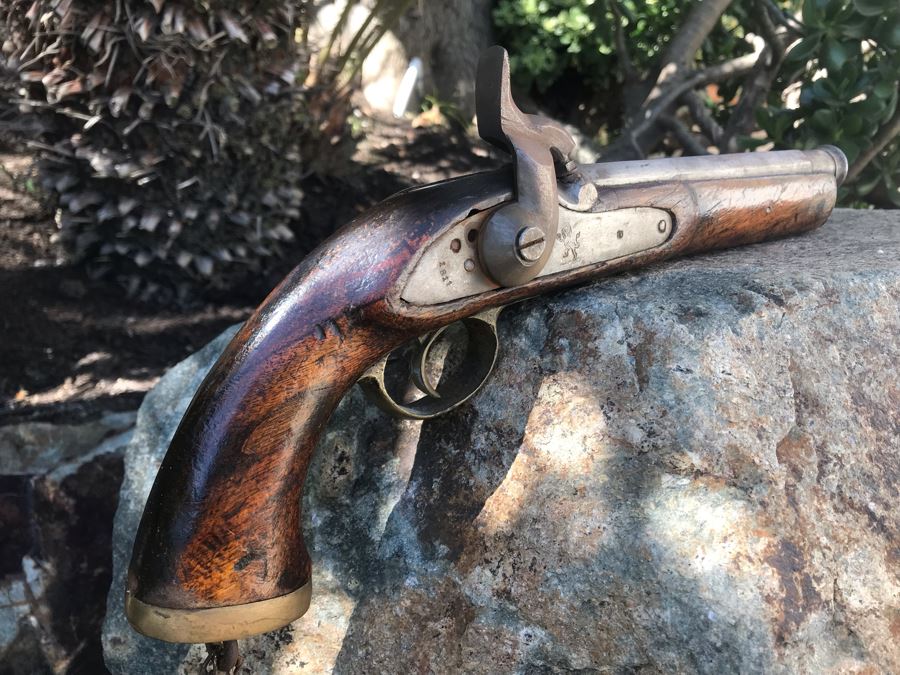 Antique East India Company 1811 Modified Cavalry Pistol Originally Flintlock EIC Rampant Lion British Empire 9' Barrel Gun [Photo 34]