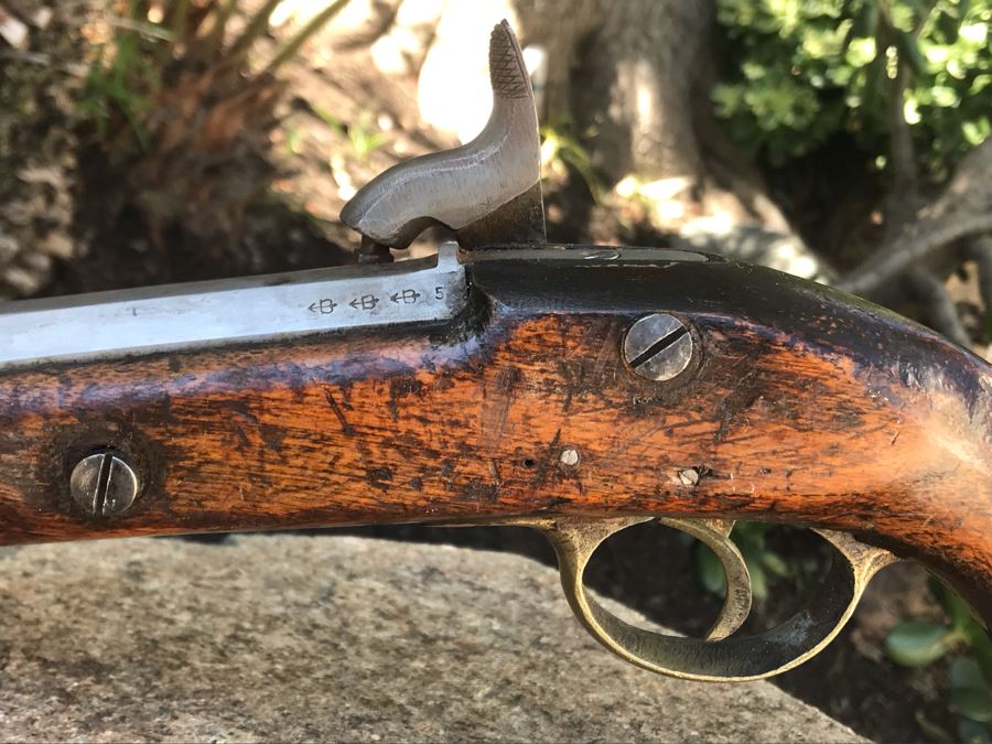 Antique East India Company 1811 Modified Cavalry Pistol Originally Flintlock EIC Rampant Lion British Empire 9' Barrel Gun [Photo 21]