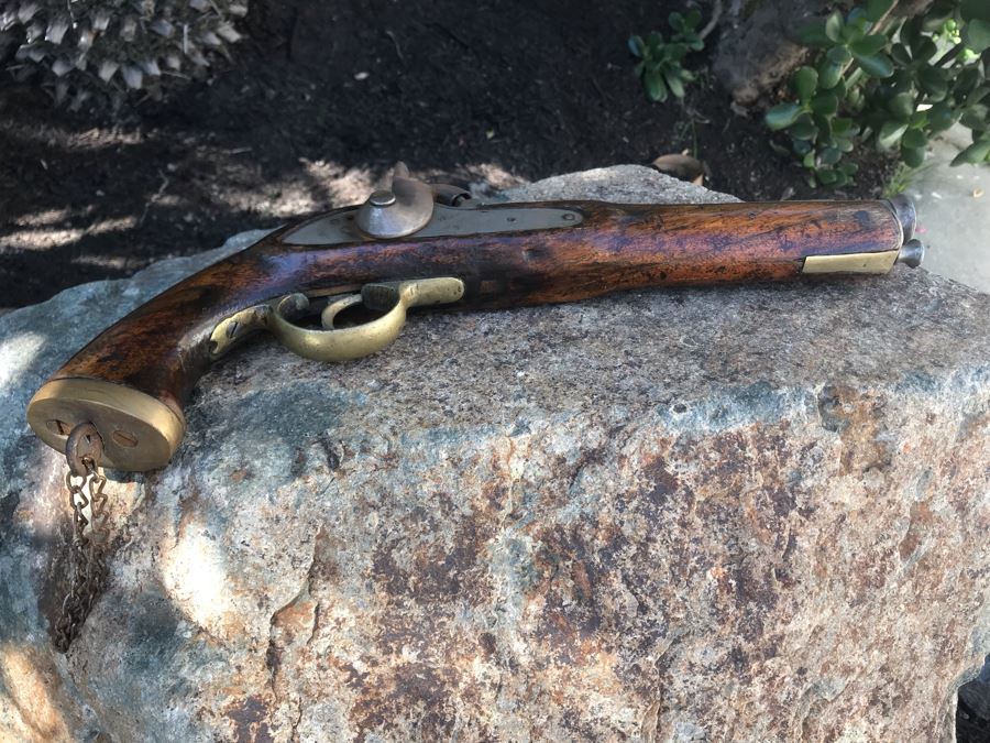 Antique East India Company 1811 Modified Cavalry Pistol Originally Flintlock EIC Rampant Lion British Empire 9' Barrel Gun [Photo 28]