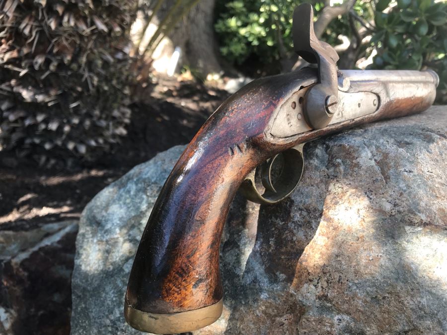 Antique East India Company 1811 Modified Cavalry Pistol Originally Flintlock EIC Rampant Lion British Empire 9' Barrel Gun [Photo 38]